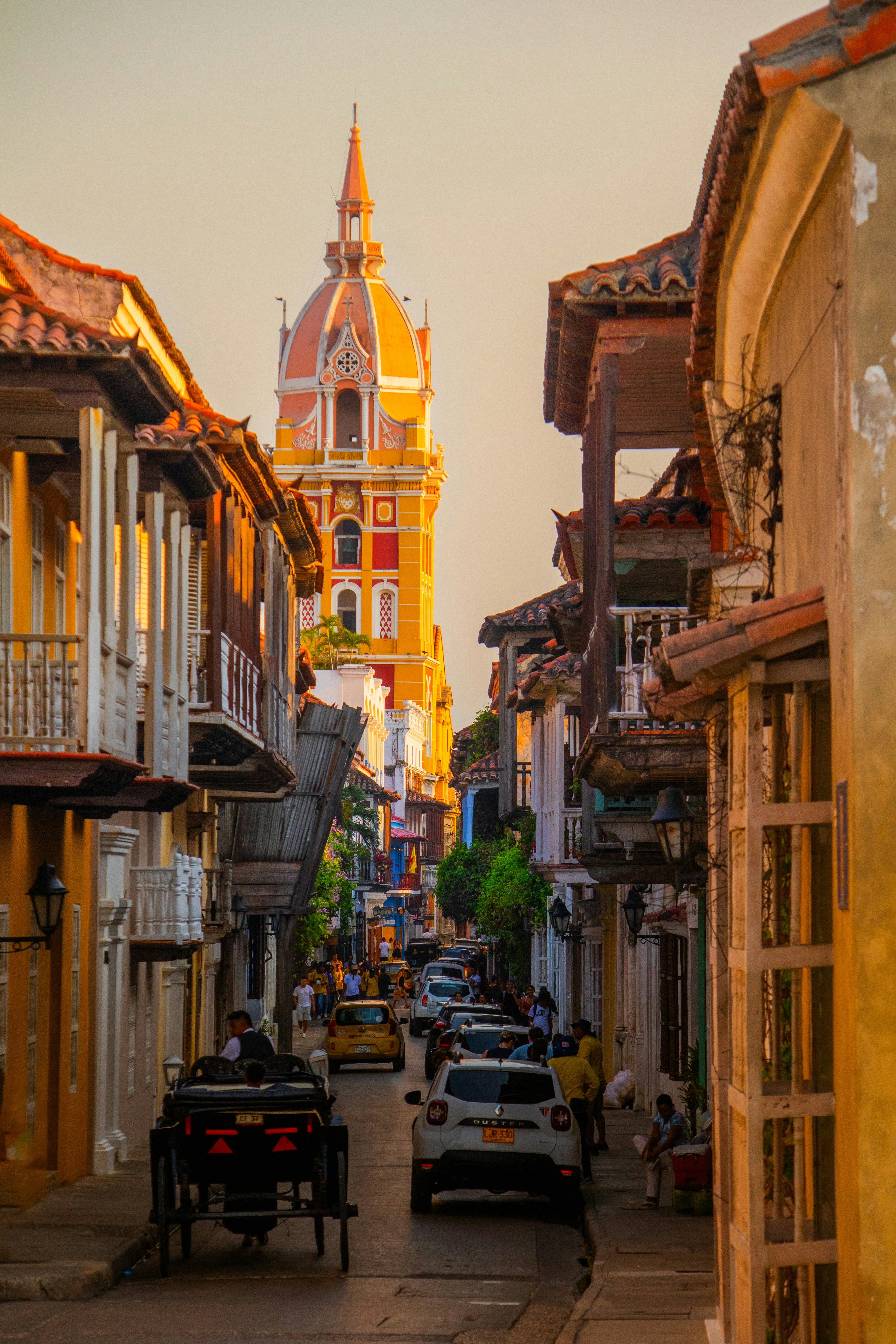 Cartagena Colombia colonial courtyard bougainvillea